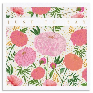 Pink Hydrangeas Greetings Card